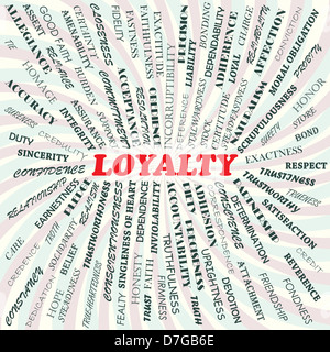 Illustration von Loyalität Konzept. Stockfoto