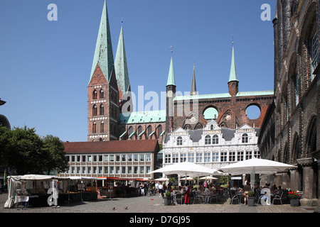 Lübeck Schleswig-Holstein Rathaus Rathaus Stockfoto