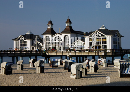 Insel Rügen, Sellin, Seebrücke, Ostsee, Rügen, Seebrücke, Deutschland Stockfoto