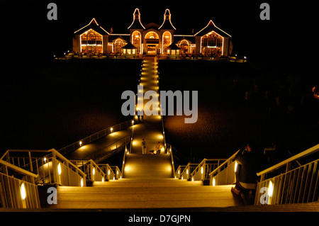 Insel Rügen, Sellin, Seebrücke, Ostsee, Rügen, Seebrücke, Deutschland Stockfoto