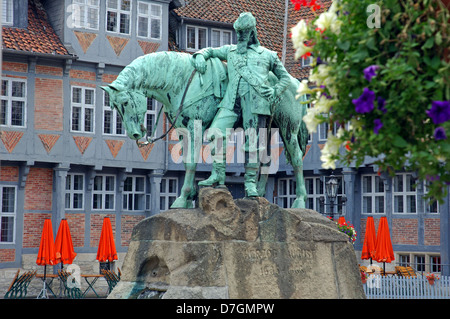 Deutschland, Wolfenbüttel, Marktplatz, Herzog August Stockfoto