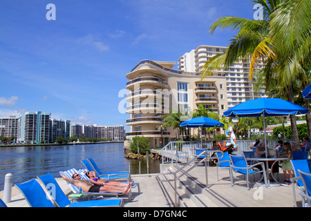 Hollywood Florida, Intracoastal Condominium Eigentumswohnungen Eigentumswohnungen Wohnhäuser Appartments Wohnungen, Gebäude Gebäude Gehäuse Stockfoto