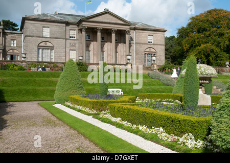 Tatton Hall von den italienischen Garten, Tatton Park, Knutsford, Cheshire, England, Vereinigtes Königreich Stockfoto