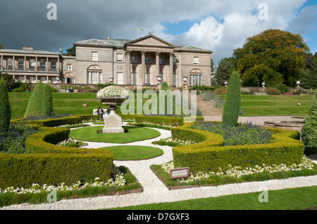 Tatton Hall von den italienischen Garten, Tatton Park, Knutsford, Cheshire, England, Vereinigtes Königreich Stockfoto