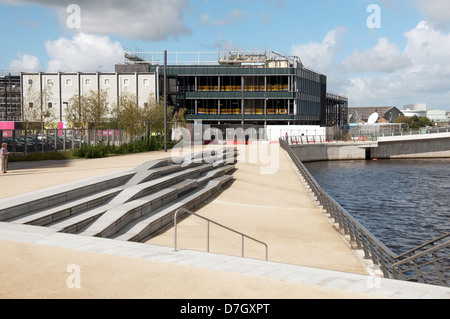 Neue Studios im Bau für die Granada TV Coronation Street set, Salford Quays, Manchester, England, UK Stockfoto