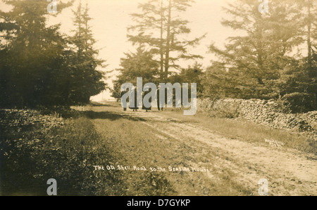 Alte Schale Straße, das Haus am Meer Stockfoto