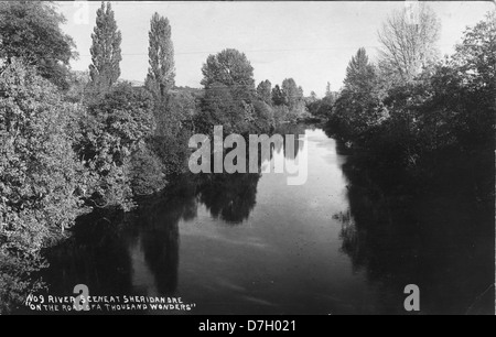 South Yamhill River Szene in der Nähe von Sheridan, Oregon Stockfoto