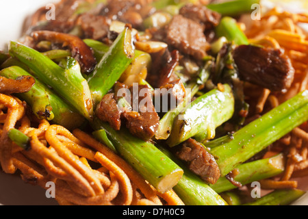 Kantonesischen Stil Beef Chow Mein Stockfoto