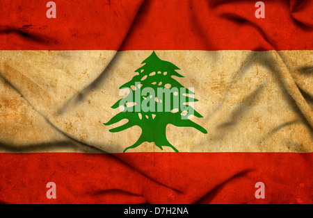 Wehende Flagge Libanon Stockfoto