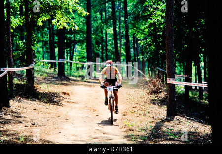 Mountainbike-Rennen, Atlanta, Georgia Stockfoto