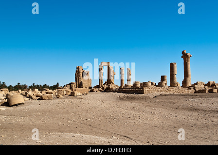 die Spalten Amenhotep III' Soleb Tempel, Nord-Sudan Stockfoto