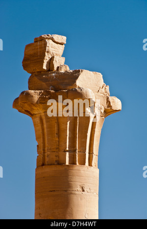 Eine Spalte von Amenhotep III' Soleb Tempel, Nord-Sudan Stockfoto