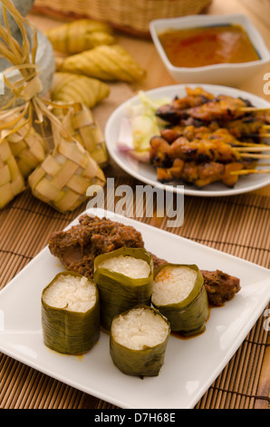 Lemak Lemang, Malaiisch Lebensmittel beim Festival von Hari raya Stockfoto