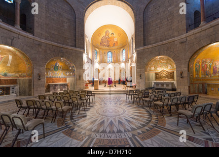 Masse statt in der Dormition Abbey, Jerusalem Stockfoto