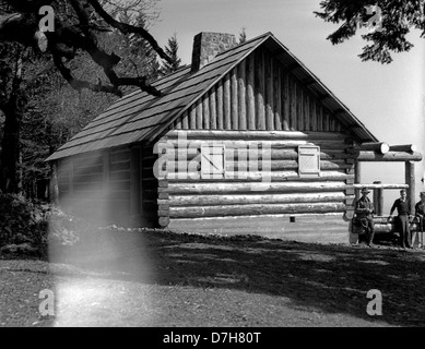 Arboretum Civilian Conservation Corps Blockhaus Stockfoto