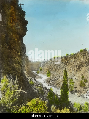 Crooked River Bridge auf Trunk Railway, Stahlbrücke in Jefferson County Stockfoto