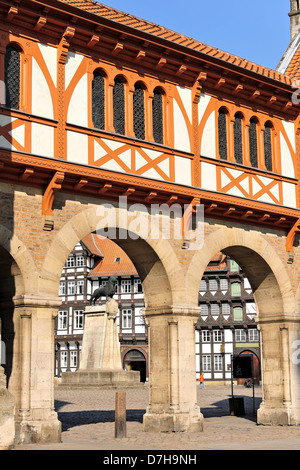 Burg Dankwarderode Und der Braunschweiger Löwe Stockfoto