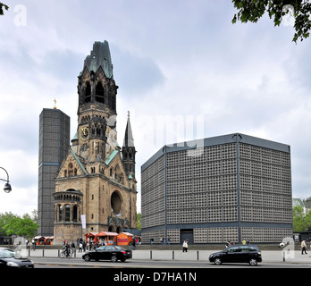 Die Kaiser-Wilhelm-Gedächtniskirche in Berlin Stockfoto