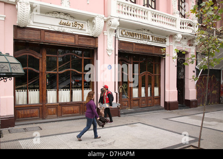 Santiago de Chile Confiteria Torres Avenida Libertador Bernardo O Higgins. Avenida Alameda Stockfoto