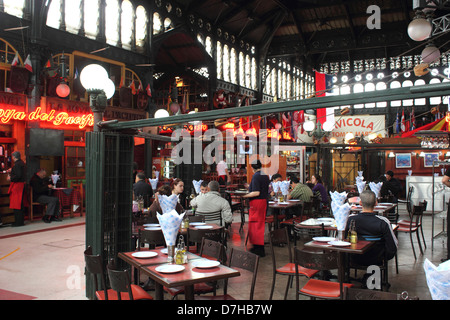 Santiago de Chile Mercado Central Market bedeckt Markthalle Markt Stockfoto