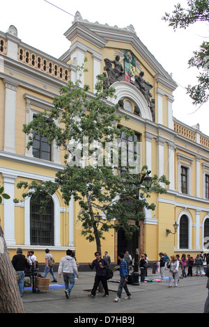 Santiago de Chile La Moneda Avenida Libertador Bernardo O Higgins Avenida Alameda Universität Universidad de Chile Stockfoto