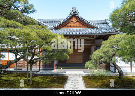 Japan, Kyoto, Ginkaku-Ji (Jishō-Ji oder Tempel des Silber-Pavillons) Zen-buddhistischen Tempel Stockfoto