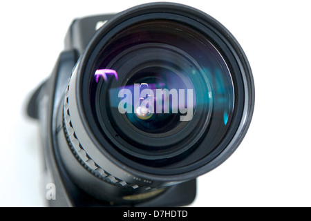 Cine-Objektiv auf eine Nikon R10 super Kamera Stockfoto