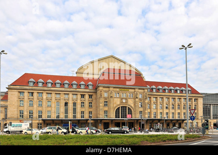 Der Hauptbahnhof in Leipzig Stockfoto