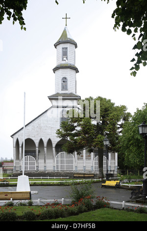 Chile Chiloe Iglesia de Nuestra Señora de Los Dolores Stockfoto