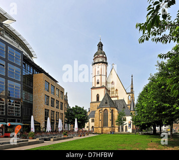 Die Thomaskirche in Leipzig Stockfoto