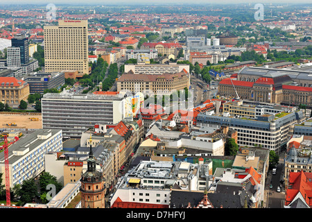 Leipzig von oben, Übersicht, Antenne Stockfoto