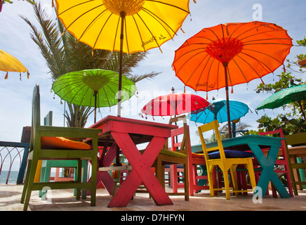 Restaurant in Seminyar auf Bali, Indonesien Stockfoto