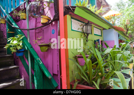 Restaurant in Seminyar auf Bali, Indonesien Stockfoto