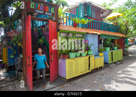 Restaurant in Seminyar auf Bali, Indonesien Stockfoto