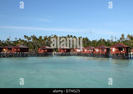 Maratua Paradise Resort, Maratua, Indonesien Stockfoto