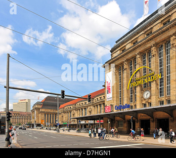 Bahnhof in Leipzig Stockfoto