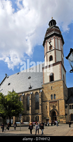 Die St. Thomas Kirche, Thomaskirche in Leipzig Stockfoto