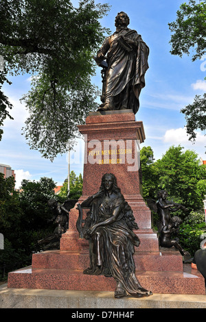 Felix Mendelssohn-Denkmal in Leipzig Stockfoto