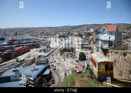 Chile-Valparaiso Cerro Artilleria Ascensor Stockfoto