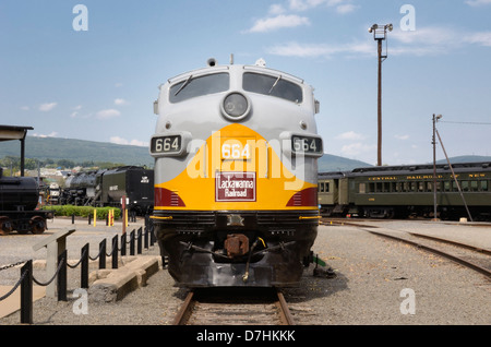 Diesellok am Steamtown National Historic Site, Scranton, PA Stockfoto