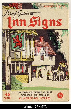 Original 1960er Jahre Booklet, British Pubs - kurzer Guide to Inn Signs - circa 1965 - herausgegeben von Raleigh Press, Exmouth, Devon, Großbritannien Stockfoto