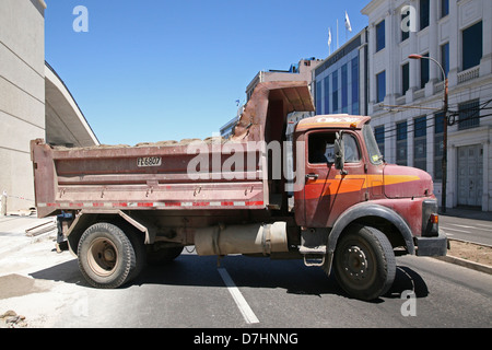 Chile-Valparaiso Lastwagen Alter Lastwagen alten LKW alten LKW Stockfoto