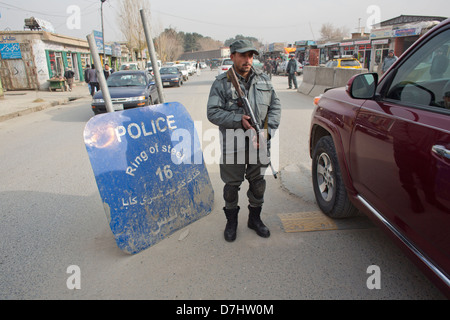Afghanische Polizei ausgebildet vom niederländischen Militär in Kunduz, Afghanistan Stockfoto