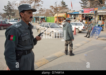Afghanische Polizei ausgebildet vom niederländischen Militär in Kunduz, Afghanistan Stockfoto