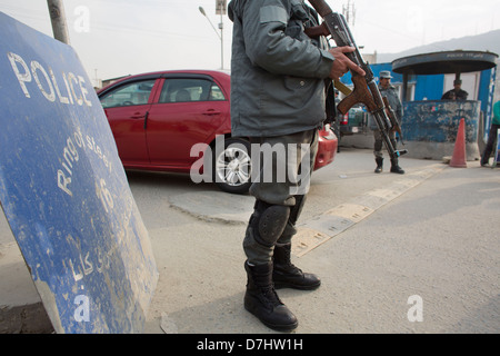 Afghanische Polizei ausgebildet vom niederländischen Militär in Kunduz, Afghanistan Stockfoto