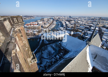 Blick von der "Grote Kerk" in Dordrecht, Holland Stockfoto