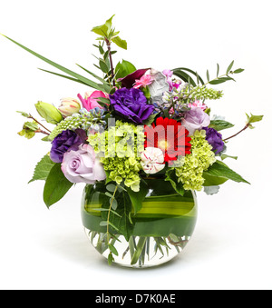 Einen schönen Frühling-Blumen-Arrangement in einer klaren vase Stockfoto