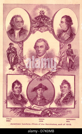 Amerikanische Politiker - Kriege der Revolution und 1812 Stockfoto