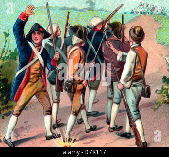 Minute Männer der amerikanischen Revolution Stockfoto