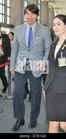 Hideki Matsui, 9. Mai 2013, Tokio, Japan: Ehemaliger professioneller Baseballspieler Hideki Matsui verlässt am internationalen Flughafen Narita in der Präfektur Chiba, Japan am 9. Mai 2013. (Foto: AFLO) Stockfoto